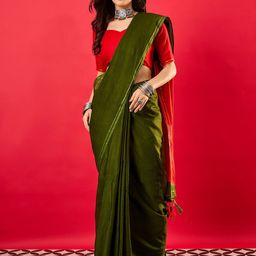 Anouk Colourblocked Zari Mysore Silk Saree-image-100