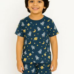 BAESD Boys Printed Pure Cotton T-Shirt & Shorts Clothing Set-image-12