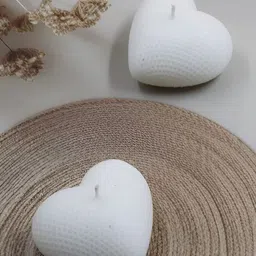 atorakushon White 2 pieces Scented Heart Shaped Candles-10