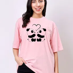 TQH Women Printed Drop-Shoulder Sleeves Pockets T-shirt-picture-45