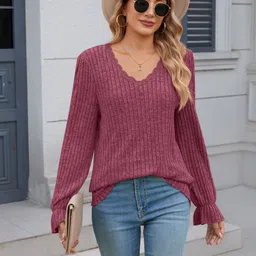 StyleCast x Revolte Women Solid V-Neck Top-image-74