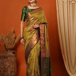 WINKLECART Woven Design Pure Silk Banarasi Saree-image-7