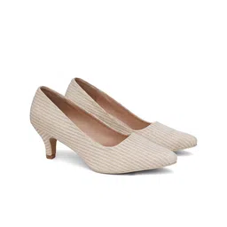 Sherrif Shoes Round Toe Embellished Kitten Pumps-12