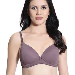 VStar Full Coverage Seamless Lightly Padded T-shirt Bra with Transparent Strap-39
