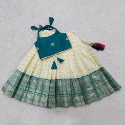 FELIZ THE DESIGNER STUDIO Girls Embroidered Thread Work Ready to Wear Lehenga &-picture-42