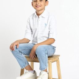 U.S. Polo Assn. Kids Boys Striped Cotton Shirt-picture-4