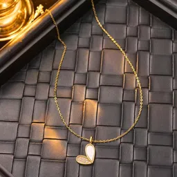 Bauble Cluster Stainless Steel 18K Gold-Plated Cubic Zirconia Studded Pendant With Chain-image-29