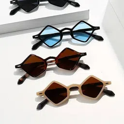 AUGEN Unisex Blue Rectangle Sunglasses with-image-39