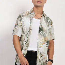 SHOWOFF Men Comfort Slim Fit Opaque Printed Casual Shirt-image-82
