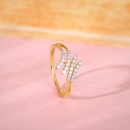 GIVA Gold Style Icon Diamond Ring-image-93