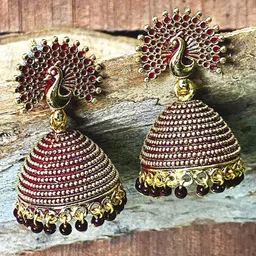 Anouk Dome Shaped Jhumkas Earrings-14