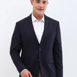 Allen Solly Checked Slim Fit Single-Breasted Blazer-picture-34