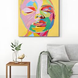 999Store Yellow & Pink 1 Piece Canvas Other Wall Paintings-21