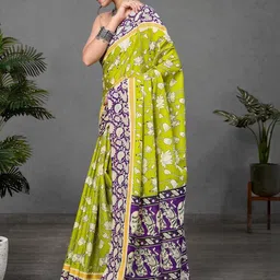 KALINI Ajrak Block Block Print Saree image 4