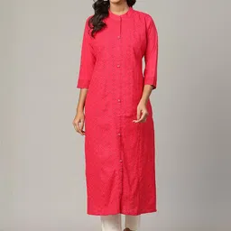 4u Fashion Embroidered Straight Kurta-14