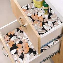 Kuber Industries Grey 2 Pieces Printed Shelf Liner-20