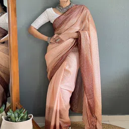 LeeliPeeri Designer Striped Poly Chiffon Ready to Wear Saree-52