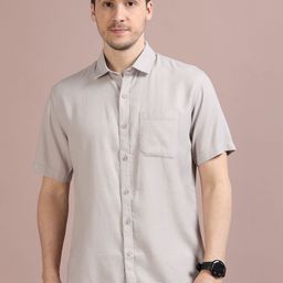 THE BEETEL HOUSE Men Standard Fit Textured Spread Collar Cotton Casual Shirt-picture-23