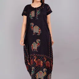 AAKARSHANA Printed Maxi Nightdress-picture-40