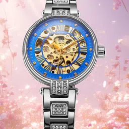 FORSINING Women Dial & Stainless Steel Straps Analogue Watch FSL8175M4S1-image-22