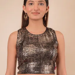 Bindigasm's Advi TiraEmbellished Sleeveless Stretchable Blouse-picture-12