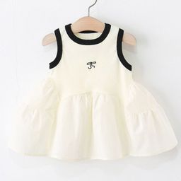 StyleCast x Revolte Girls Solid Round Neck Gathered or Pleated A-Line Dress-35