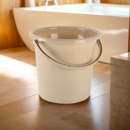 Aura Beige Solid Plastic Bath Accessories Set-image-36