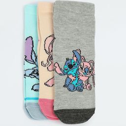 max Girls Pack Of 3 Patterned Ankle-Length Socks-95