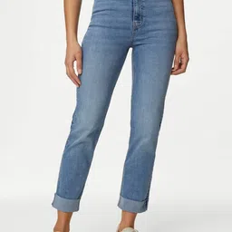 Marks & Spencer Women High-Rise Heavy Fade Jeans-image-38