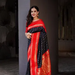PHEASANT Woven Design Zari Banarasi Saree-image-6
