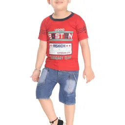 Smuktar garments Boys Red Clothing Set-image-40