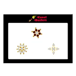 Comet Busters 3Pcs Beautiful Nose Studs Stick Ons Self Adhesive Fake Nose Studs-47