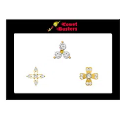 Comet Busters 3Pcs Stick On Self Adhesive Nose Studs-6