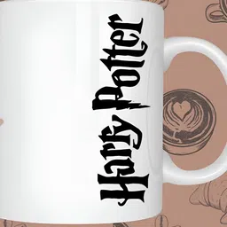 JAVA IMPRESSIONS White & Black Printed Easy to Clean Ceramic Matte Mug-37