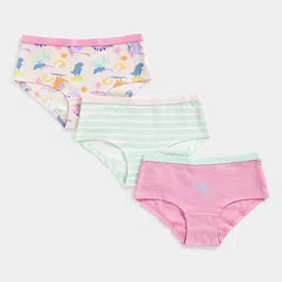mothercare Girls Pack Of 3 Printed Pure Cotton Basic Briefs-image-70