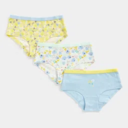 mothercare Girls Pack Of 3 Printed Pure Cotton Basic Briefs-picture-36