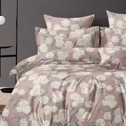 Aura Peach-Coloured 180 TC King Bedsheet with 2 Pillow Covers-image-77