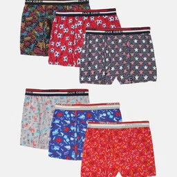 Lux Cozi Boys Pack Of 6 Printed Pure Cotton short Trunk BIGSHT_BOYS_SL_PRINT_OE_AST_6PC-image-39
