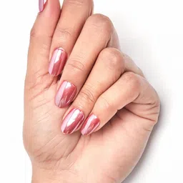 FEELHIGH Set Of 24 Re useble Press-On Chrome Nails - C03 image 1