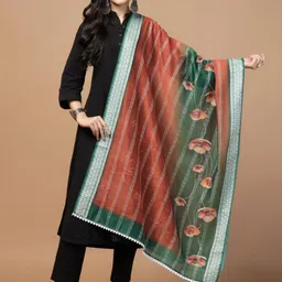 Kaizen TEXO FAB Embroidered Dupatta with Sequinned-16
