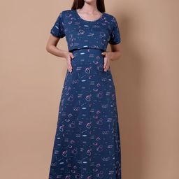 THE MAMA KLUB Women Cotton Printed Maternity Nighty-image-108