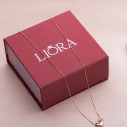 LIORA 925 Silver Jewellery Sterling Silver Rose Gold Plated Beaded Heart Shaped Pendant-9