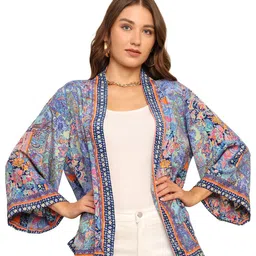 GALE GIRLS Printed Mandarin Collar Shrug-picture-41
