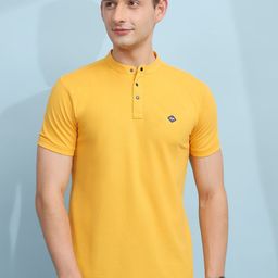 Cloak & Decker by Monte Carlo Men Solid Mandarin Collar T-shirt-image-59