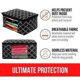 Kuber Industries Black Set of 3 Regular Multi-Utility Organisers image 4
