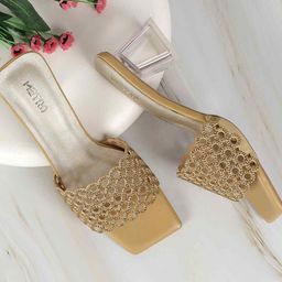 Metro Women Embellished Block Heel Sandals-37