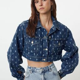 Trendyol Women Crop Denim Jacket-picture-27