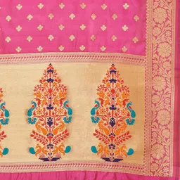 TEEJH Chandra Ethnic Motifs Woven Design Dupatta With Zari image 4