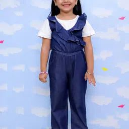 The Mom Store Girls Pure Cotton Basic Jumpsuit-image-54