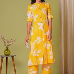 Moda Rapido Women Floral Printed Kurta with Palazzos-picture-5